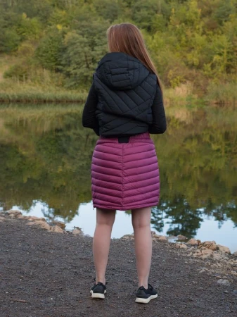 Husky Frozy L dk. magenta dámská péřová sukně