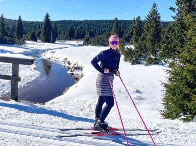Husky Frozy L graphite dámská péřová sukně