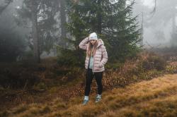 Husky Nenie L beige dámská plněná bunda