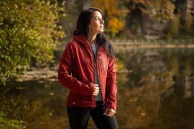 Husky Samai L bordo dámská softshell bunda