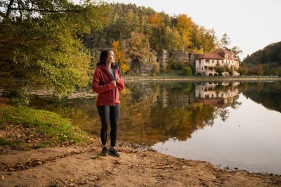 Husky Samai L bordo dámská softshell bunda