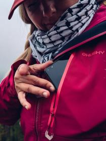Husky Sauri L magenta dámská softshell bunda