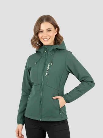 Husky Silvo L green dámská softshell bunda