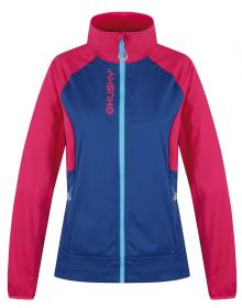 Husky Suli L pink/blue dámská softshell bunda