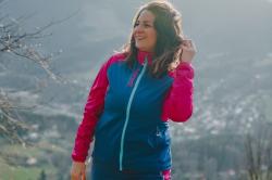 Husky Suli L pink/blue dámská softshell bunda