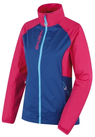 Husky Suli L pink/blue dámská softshell bunda