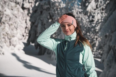 Husky Suli L pink/blue dámská softshell bunda