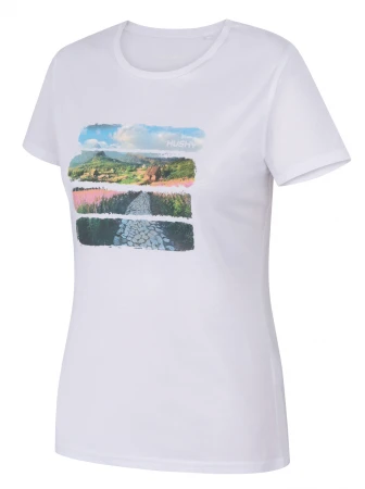 Husky Tee Flo L white dámské bavlněné triko