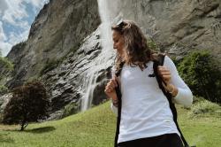 Husky Tee Loba L light blue dámské bavlněné triko