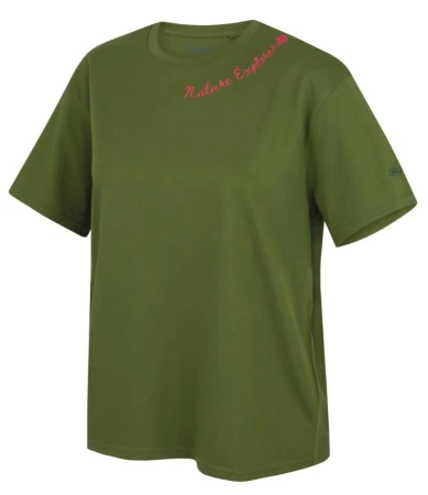 Husky Tee Nature L green dámské bavlněné triko Husky Tee Nature L green dámské bavlněné triko