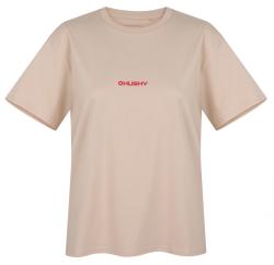 Husky Tee Stamp L beige dámské bavlněné triko