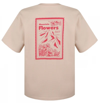 Husky Tee Stamp L beige dámské bavlněné triko