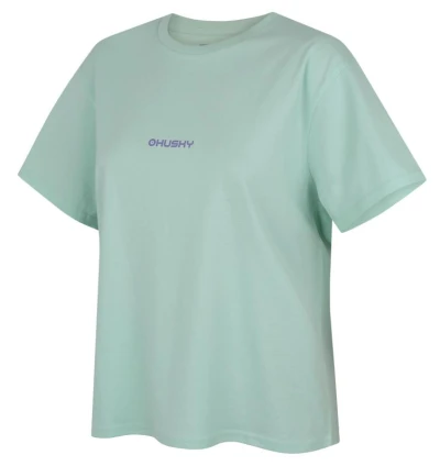 Husky Tee Stamp L light mint dámské bavlněné triko