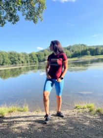 Husky Tee Vane L bordo dámské bavlněné triko
