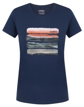 Husky Tee Vane L dark blue dámské bavlněné triko