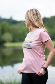 Husky Tee Vane L light pink dámské bavlněné triko