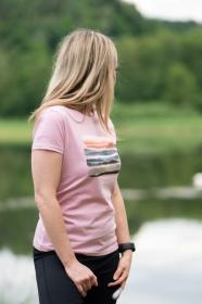 Husky Tee Vane L light pink dámské bavlněné triko