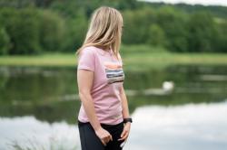 Husky Tee Vane L light pink dámské bavlněné triko