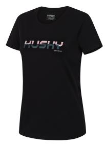 Husky Tee Wild L black dámske bavlnené tričko