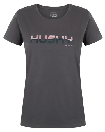 Husky Tee Wild L dark grey dámské bavlněné triko