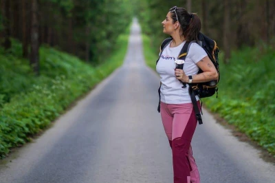 Husky Tee Wild L dark grey dámské bavlněné triko