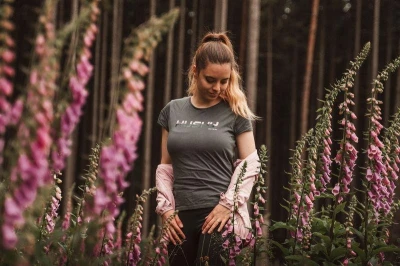 Husky Tee Wild L dark grey dámské bavlněné triko