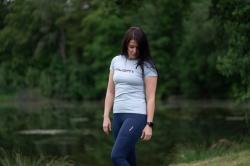 Husky Tee Wild L light grey dámské bavlněné triko
