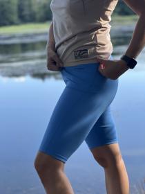 Husky Dalu L light blue dámské běžecké kraťasy