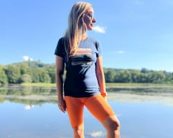 Husky Dalu L light blue dámské běžecké kraťasy