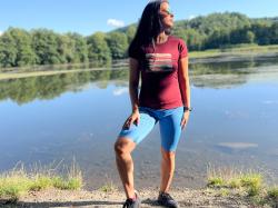 Husky Dalu L light blue dámské běžecké kraťasy