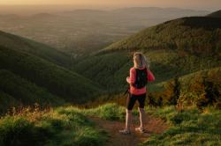 Husky Dalu L light blue dámské běžecké kraťasy