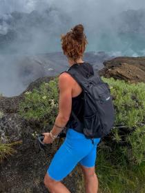 Husky Dalu L light blue dámské běžecké kraťasy