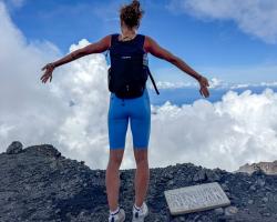 Husky Dalu L light blue dámské běžecké kraťasy