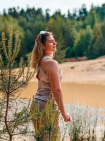 Husky Tao L light purple dámské funkční tílko