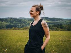 Husky Tao L white dámské funkční tílko