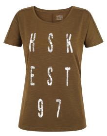 Husky Tingl L tm. khaki dámské funkční triko