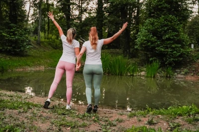 Husky Dasana L pink dámské legíny