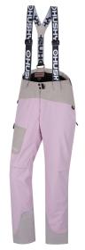 Husky Glad L pink/beige dámské lyžařské kalhoty