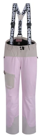 Husky Glad L pink/beige dámské lyžařské kalhoty