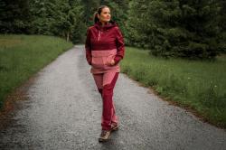 Husky Keiry L bordo/pink dámske outdoor nohavice