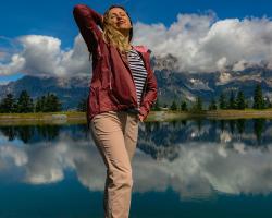 Husky Kone L beige dámské outdoorové kalhoty