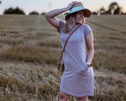 Husky Dot L beige dámské šaty