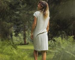 Husky Dot L beige dámske šaty