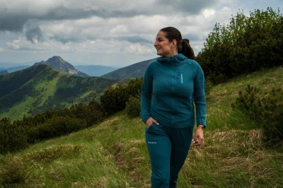 Husky Kaila L turquoise dámské softshellové kalhoty