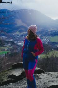 Husky Kala L pink/blue dámské softshellové kalhoty