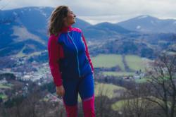 Husky Kala L pink/blue dámské softshellové kalhoty