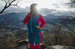 Husky Kala L pink/blue dámské softshellové kalhoty