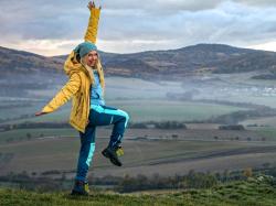 Husky Kala L pink/blue dámské softshellové kalhoty