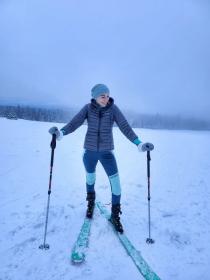 Husky Kala L purple/grey dámské softshellové kalhoty