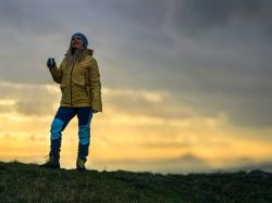 Husky Kala L purple/grey dámské softshellové kalhoty